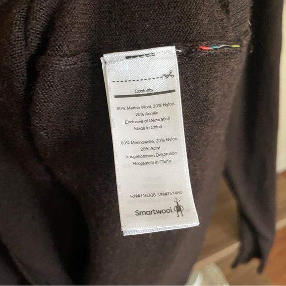 Smartwool Men's Dark Brown Wool Blend Sweater, Size Large - Picture 9 of 10